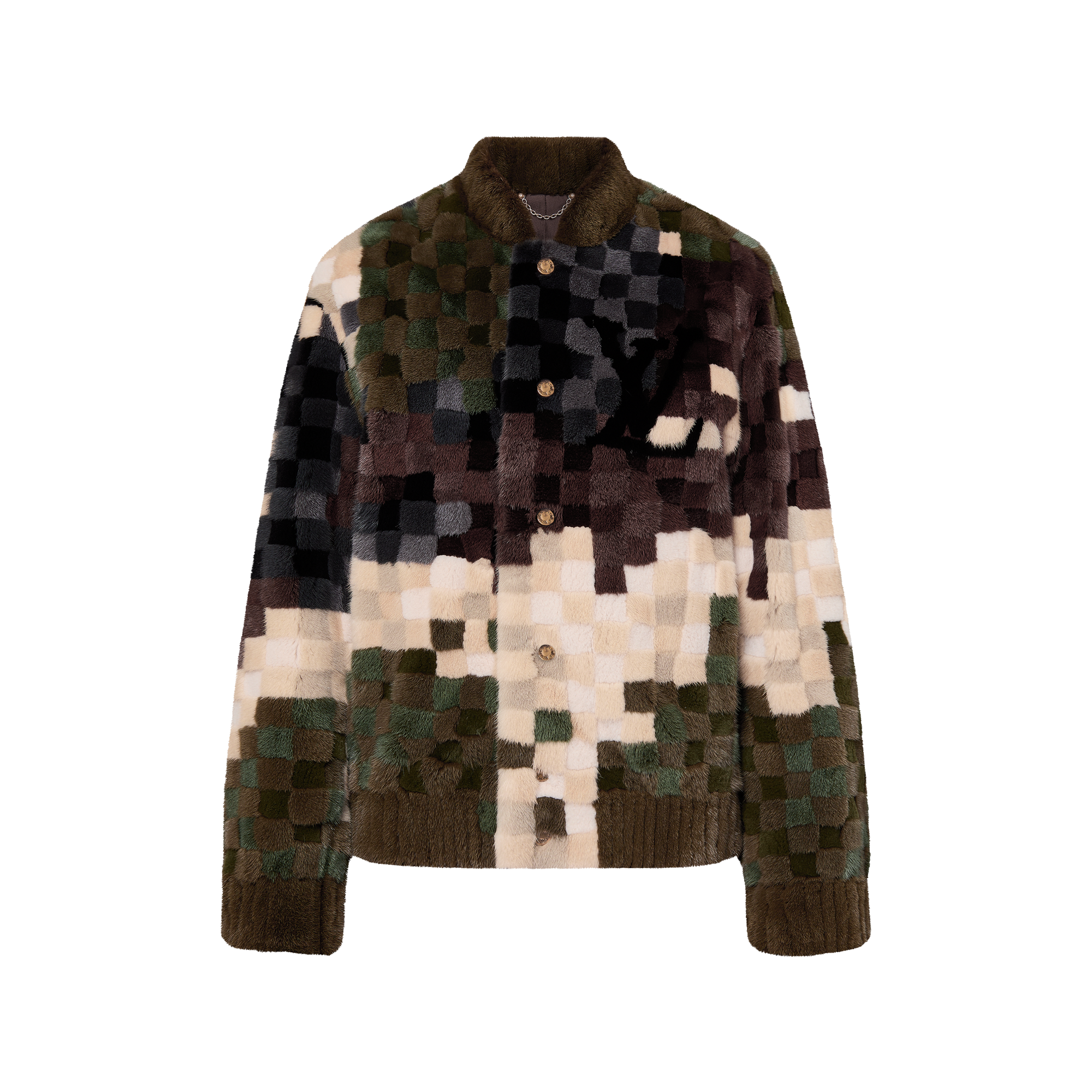 Mink Damier Intarsia Blouson - Luxury Multicolour | LOUIS VUITTON